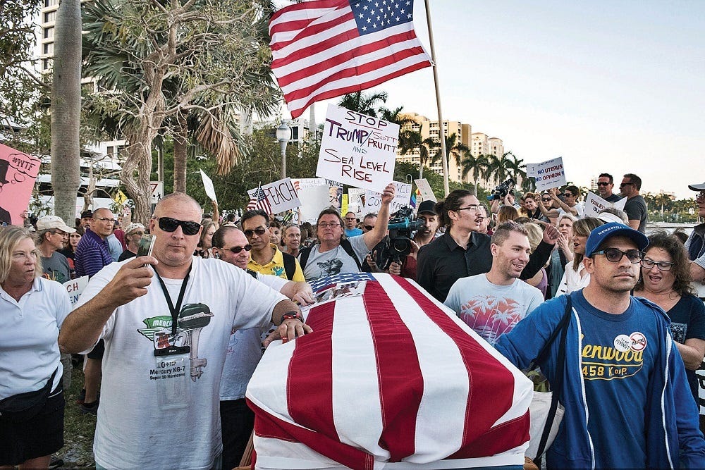 Donald Trump uniting Americans through protests 2017 images