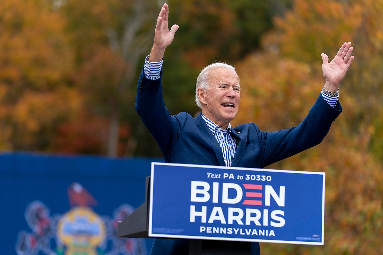 Biden makes his case at key Bucks County drive-in rally - WHYY
