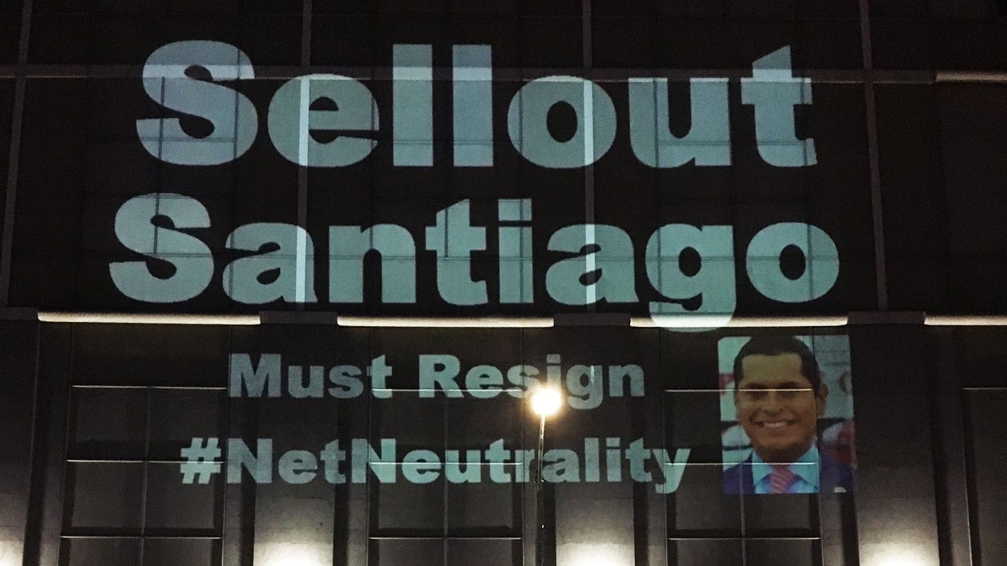 mark santiago feels repercussions over net neutrality bill