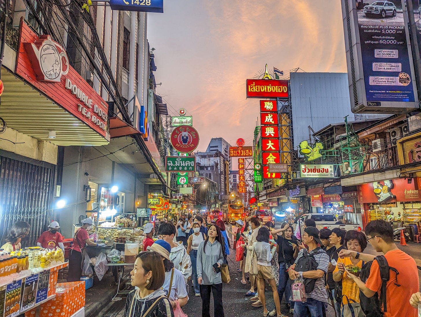 A busy street in Thailand