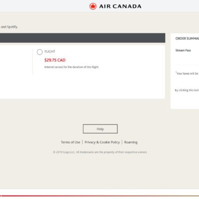 Air Canada Wi-Fi