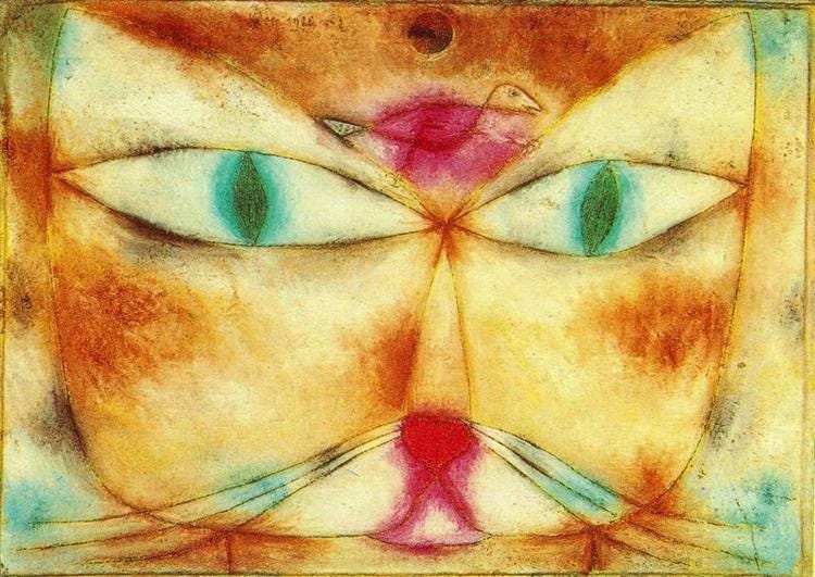 Cat and Bird, 1928 - Paul Klee - WikiArt.org
