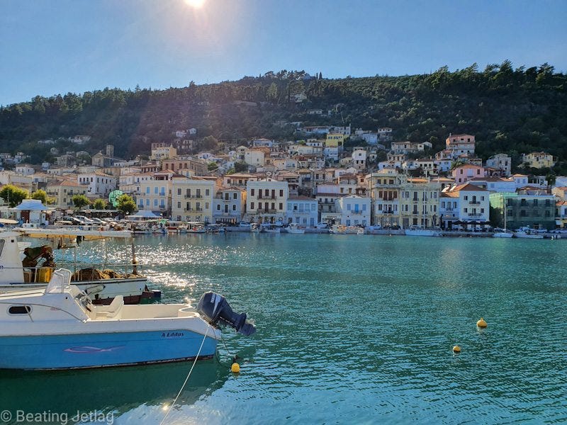 The Greek fisherman town of Gytheio, Greece