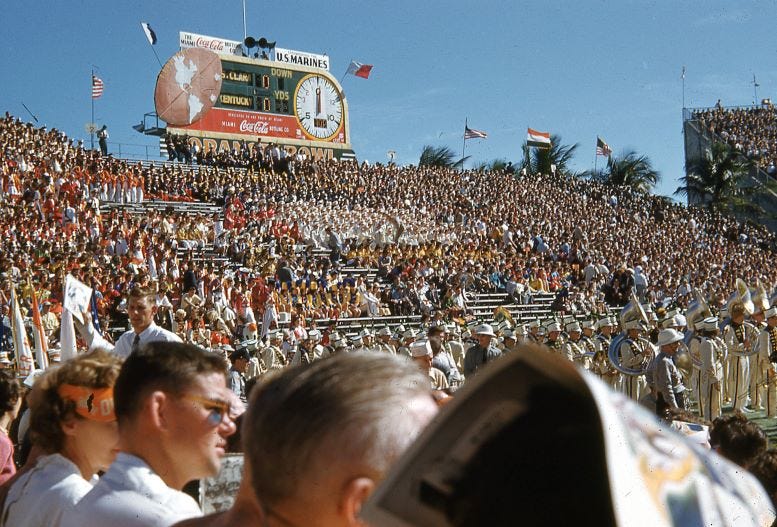 Orange Bowl game at the OB on January 2, 1950. 