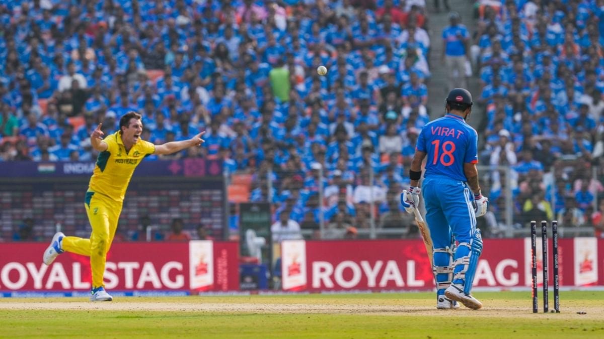WATCH: Pat Cummins castles Virat Kohli in 2023 ODI World Cup final,  silences Ahmedabad crowd | Cricket News - News9live