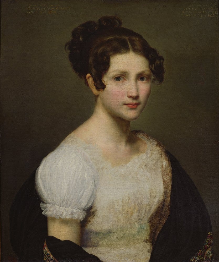 Portrait of Eugnie-Pamela Larivire by Charles Philippe Lariviere