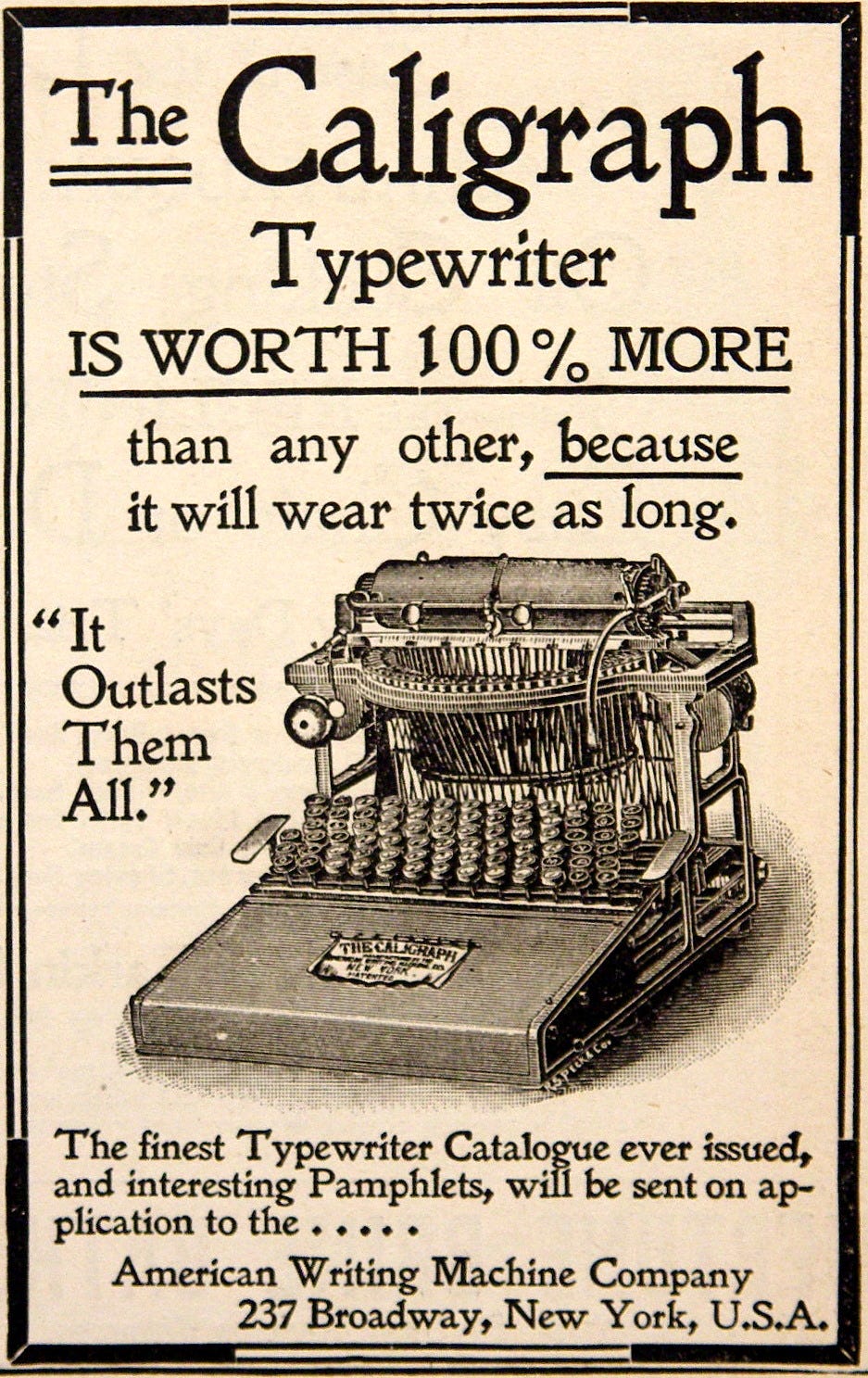 File:Caligraph typewriter ad 1896.jpg - Wikimedia Commons
