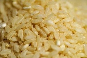 Close-u of brown rice uncooked