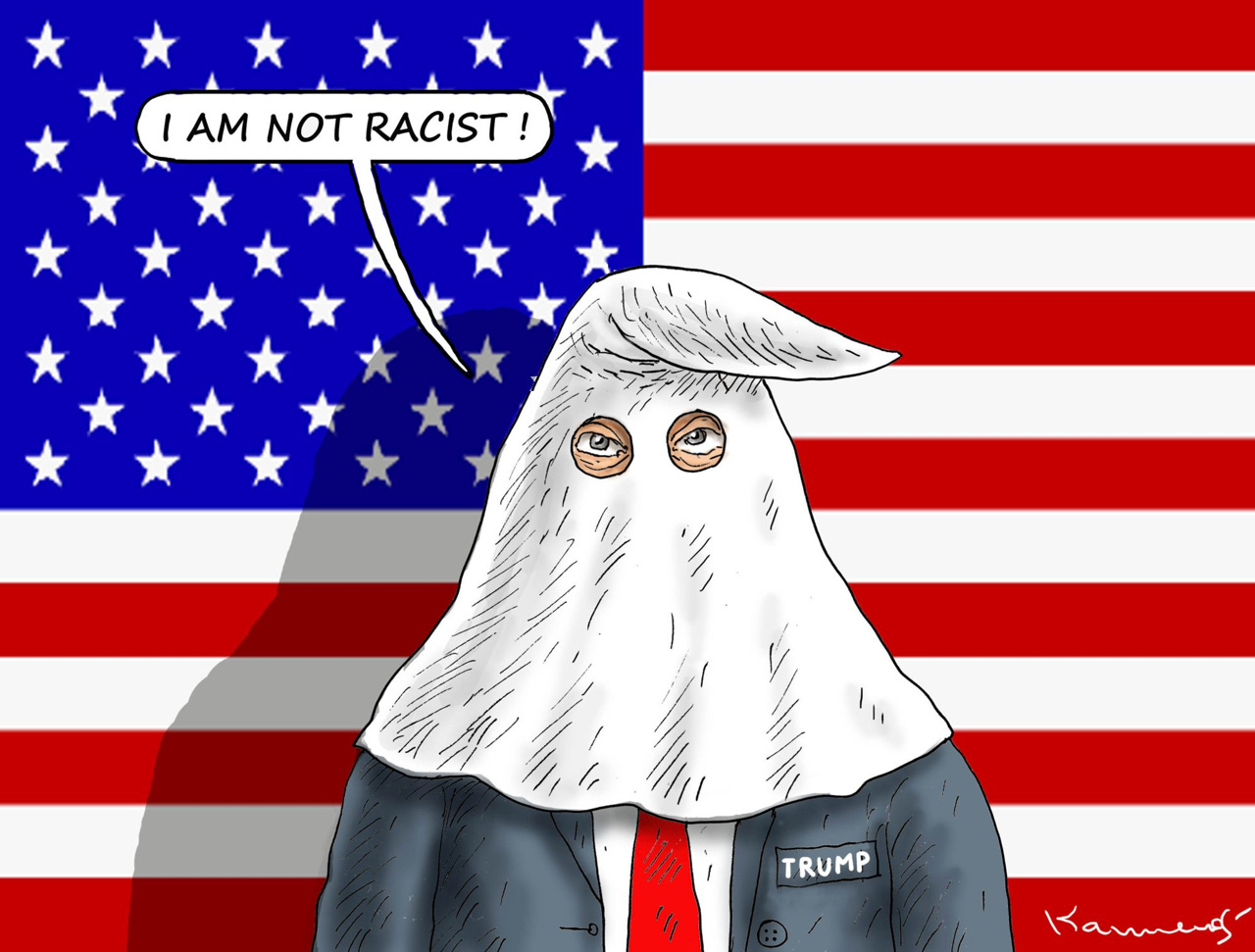 Cartoons: Donald Trump says he's not a racist