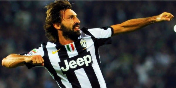 adrea pirlo behind real madrid 2015