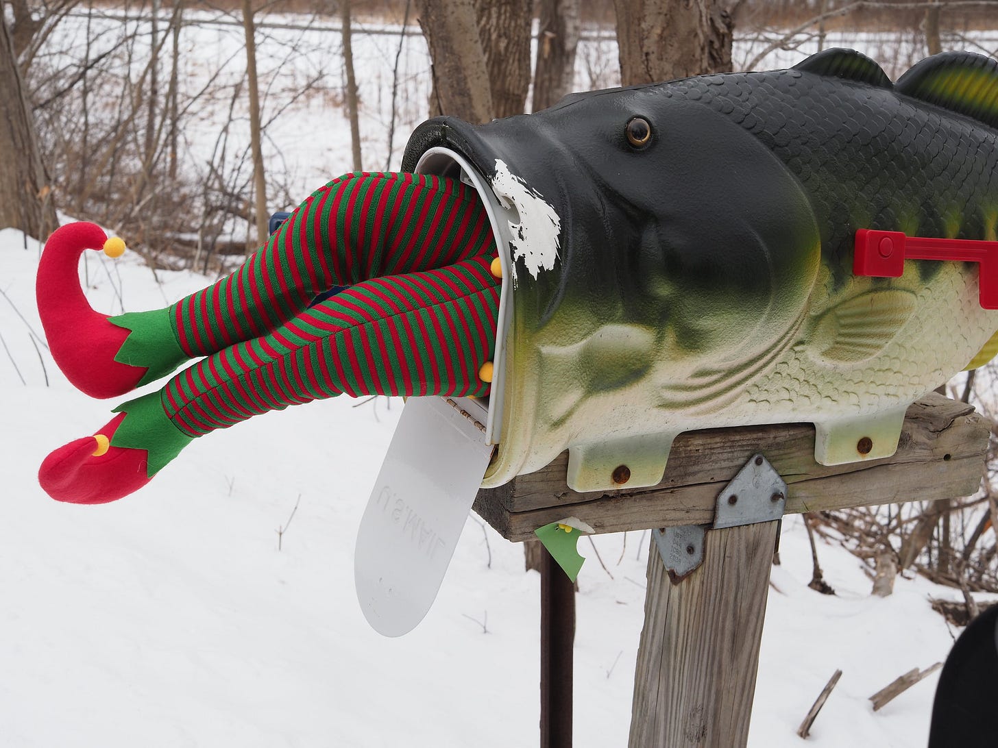 Elf in a mailbox