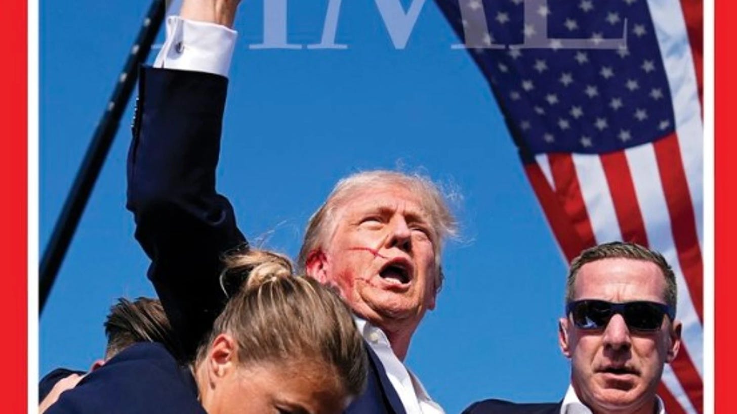 La revista Time improvisa una portada icónica con el atentado contra Trump