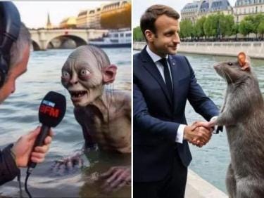 Senna inquinata, i meme sull'acqua troppo sporca alle Olimpiadi, da Gollum  ai topi premiati da Macron | Corriere.it