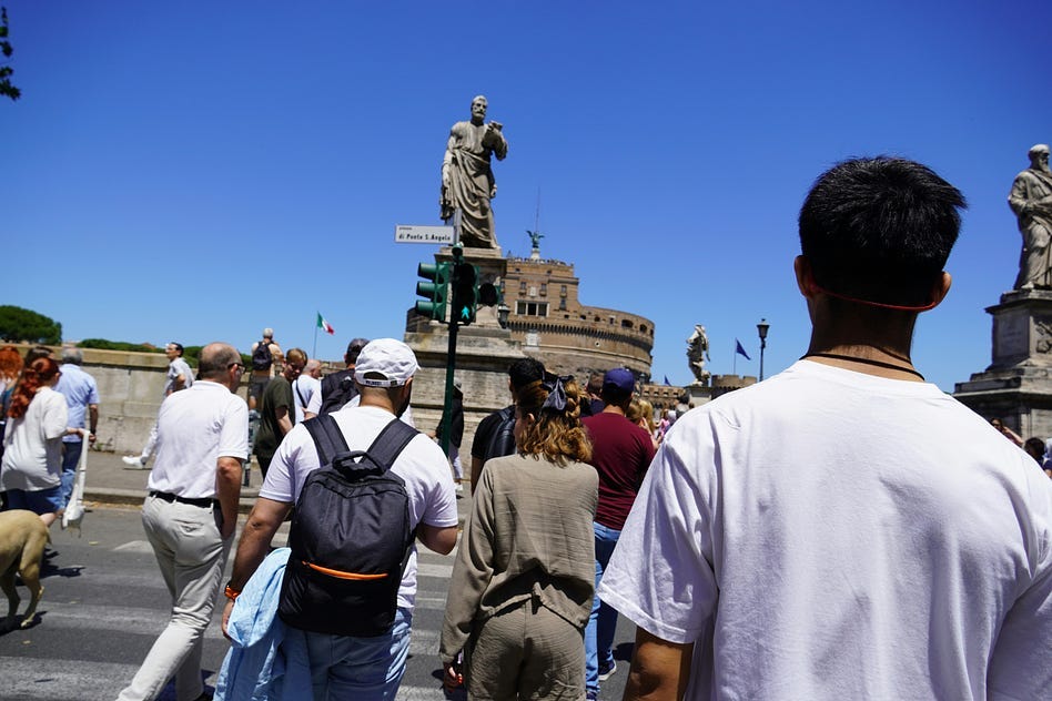 Crowds in Rome