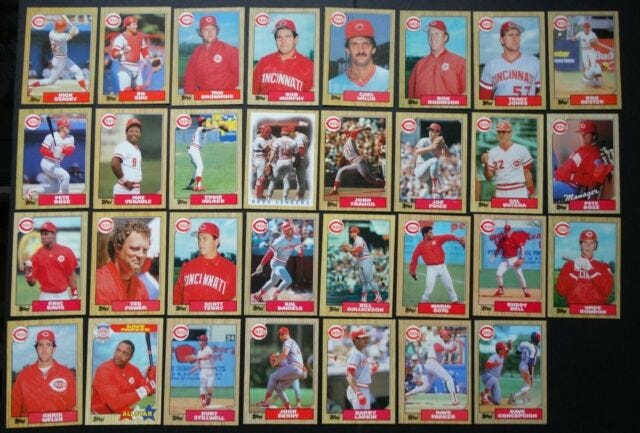 1987 Topps Cincinnati Reds Team Set of 31 Baseball Cards | eBay