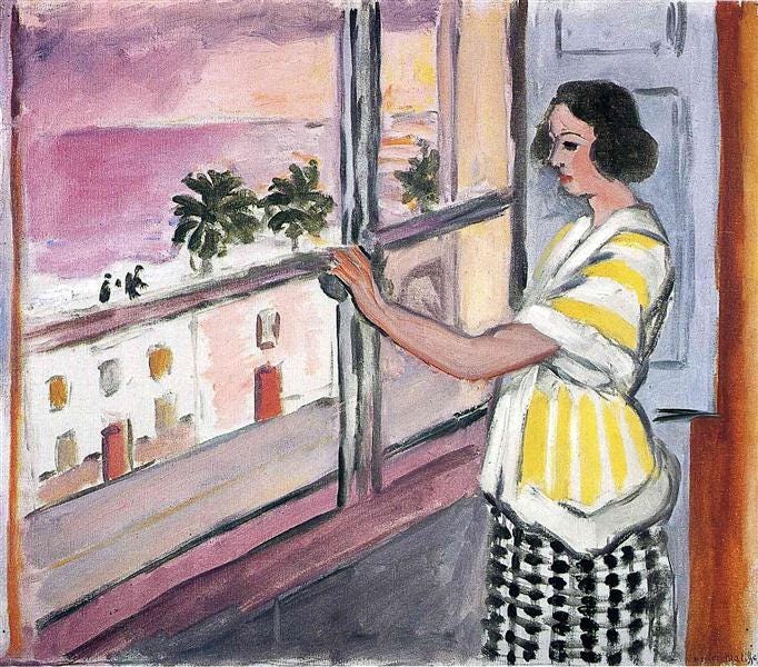 Young Woman at the Window, Sunset, 1921 - Henri Matisse