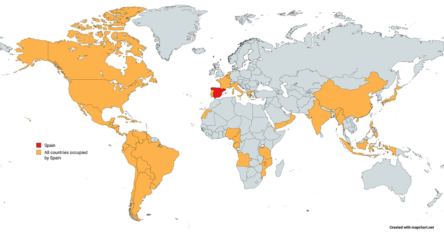 r/MapPorn - Map of all countries that were occupied by Spain r/MapPorn - Map of all countries that were occupied by Spain
