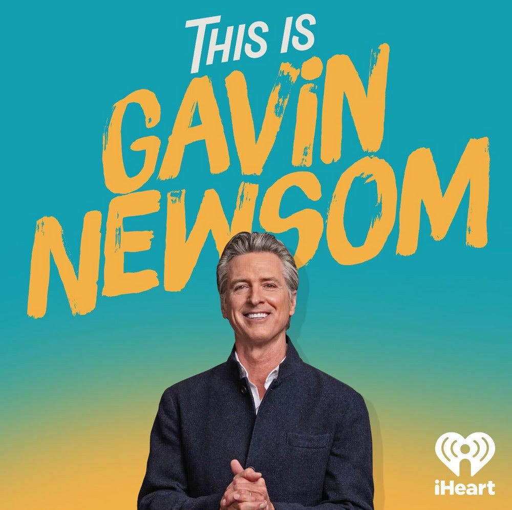 Gavin Newsom smiles.
