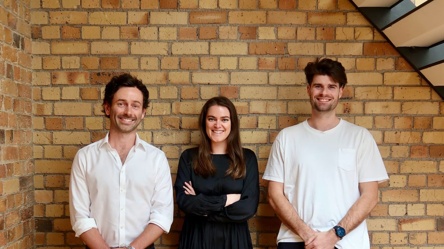 ListAssist founder Chris McGoldrick (from left), head of brand and partnerships Brittany Bastings and AI lead Ben van Noorden.