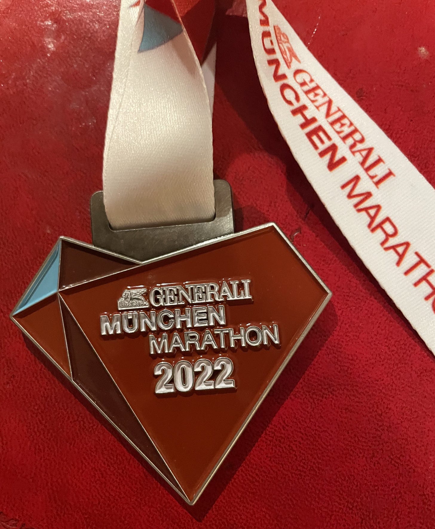 Finisher's medal at the 2022 Munich Half Marathon