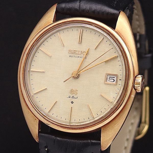 1 Yen Seiko AT/Automatic Winding 5645-7005 Grand Seiko Hi-Beat Top 18K/750 43.3g Date Gold Dial Men's Watch 3142810◇