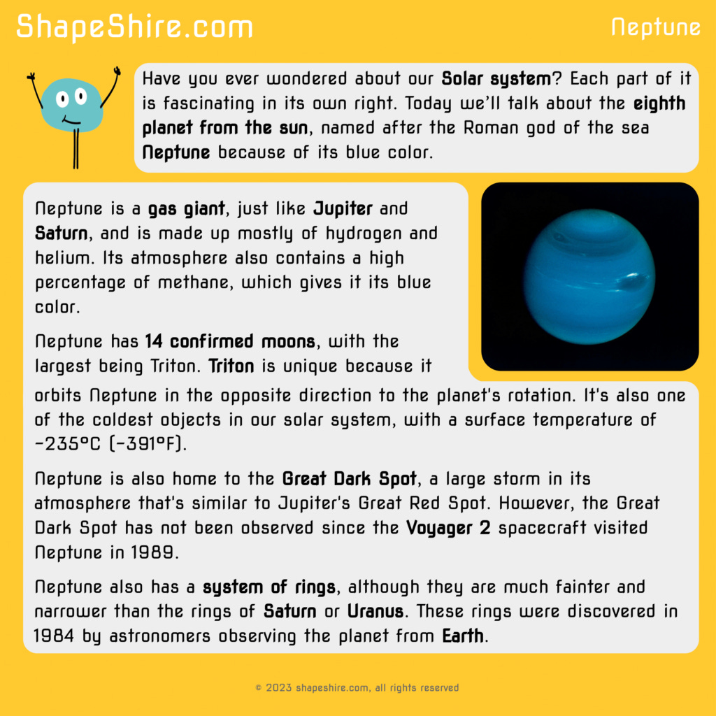 ShapeShire Scholar - Solar System - Neptune