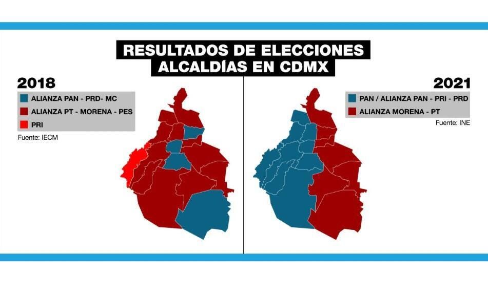 Resultados de las elecciones a las alcaldías de Ciudad de México