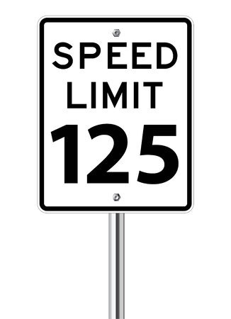 Speed Limit 125 Traffic Sign On White Royalty Free SVG, Cliparts, Vectors,  and Stock Illustration. Image 28973718.