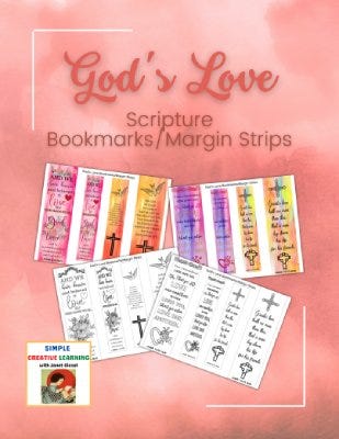 gods love scripture bookmarks