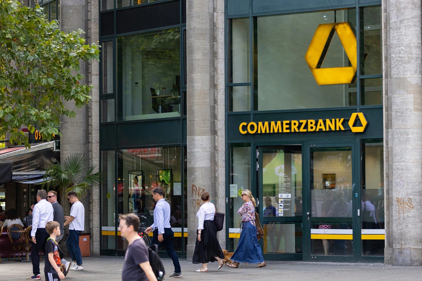 A Commerzbank branch in Berlin, Germany.