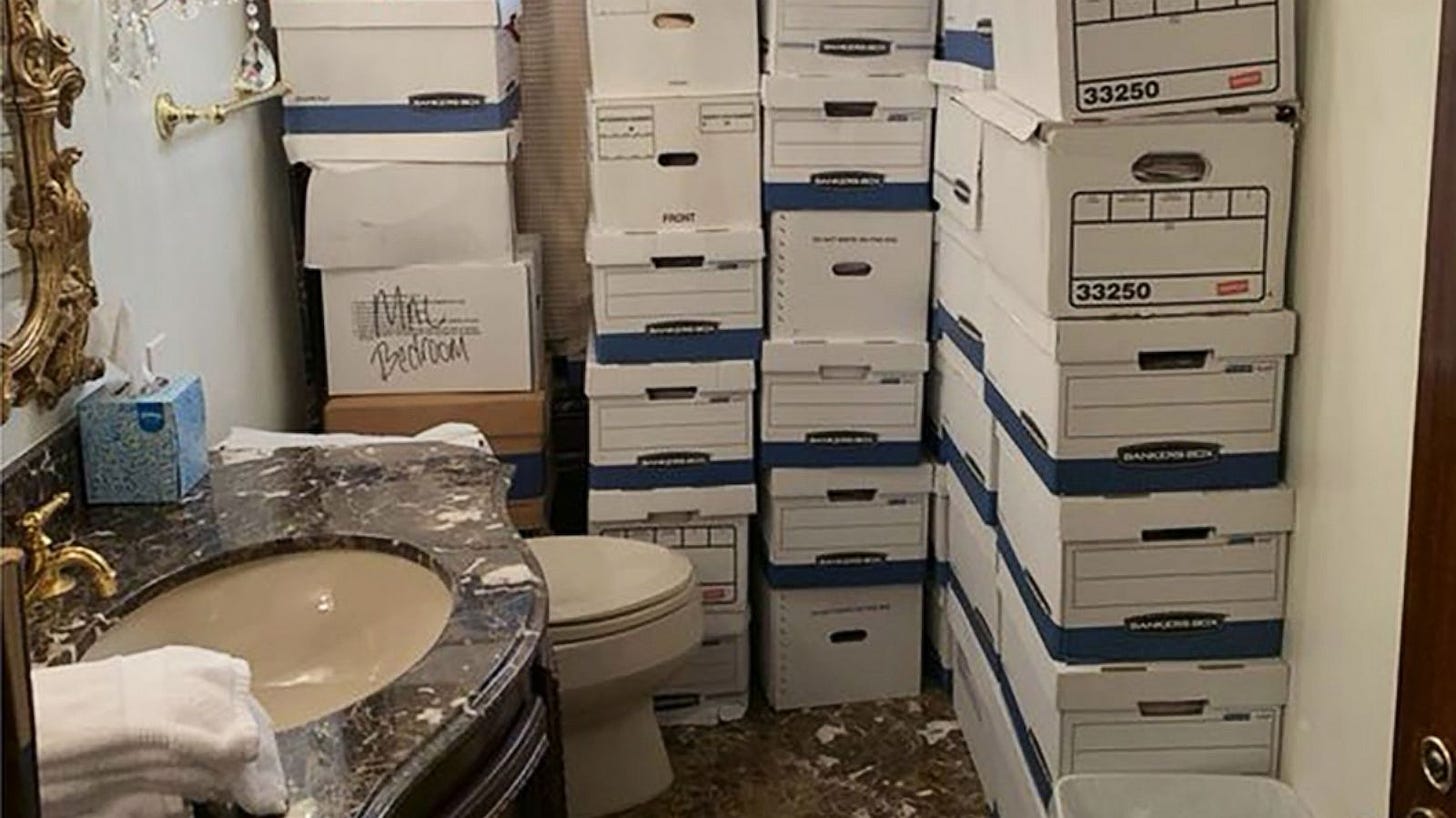 Trump indictment photos show boxes of documents stored at Mar-a-Lago --  including in a bathroom - ABC News