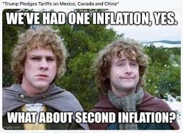 Picture of hobbits smiling. Caption: We've had first inflation, yes. But what about second inflation?