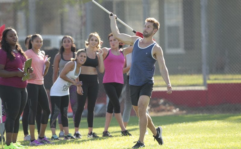 nick viall throwing hard rod for the bachelor