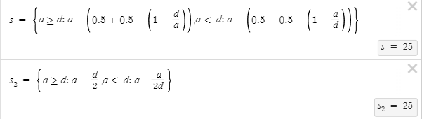 Damage formula written out two different ways