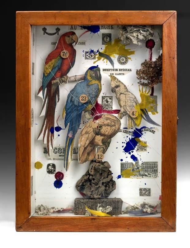 A close-up of a shadow box

Description automatically generated