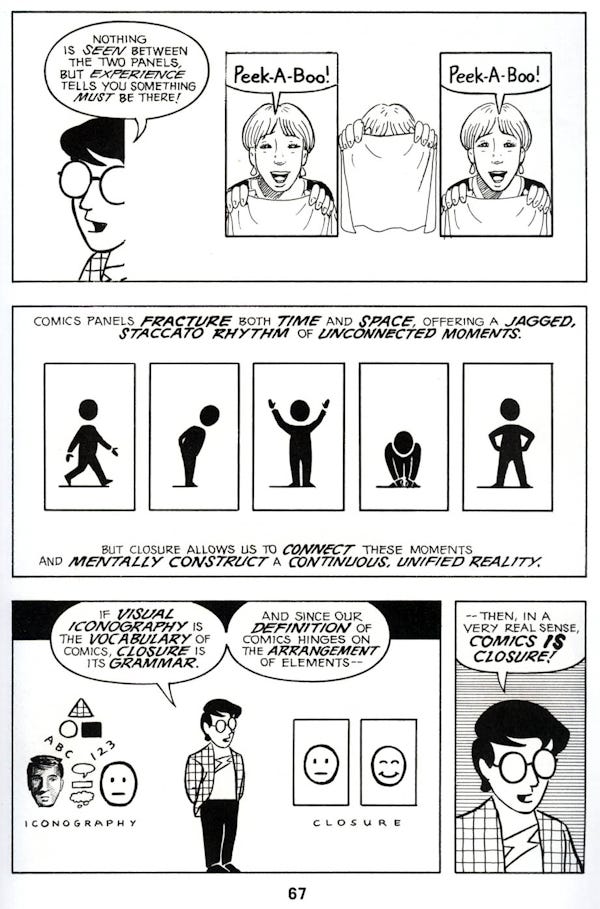 Equating closure with comics