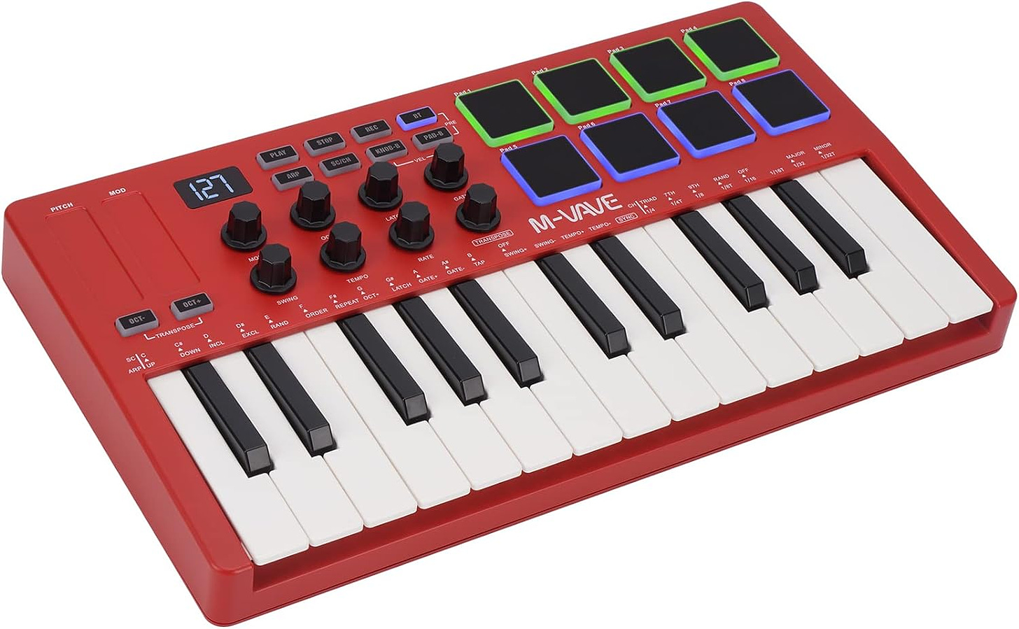 M-Wave USB MIDI controller. No, it doesn't produce sounds by itself. (Credit: amazon.com)