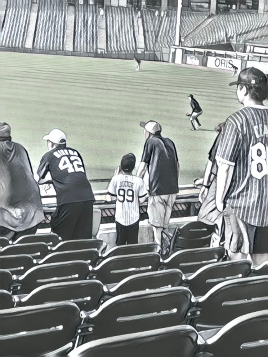 My son and me at the Yankees game