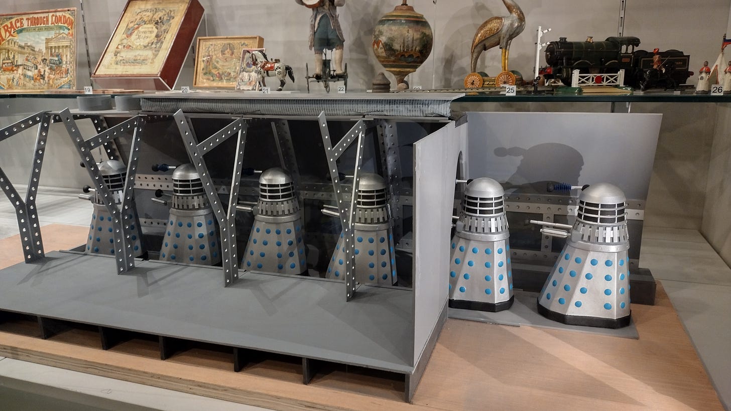 A model Dalek production line based on one from The Power of the Daleks
