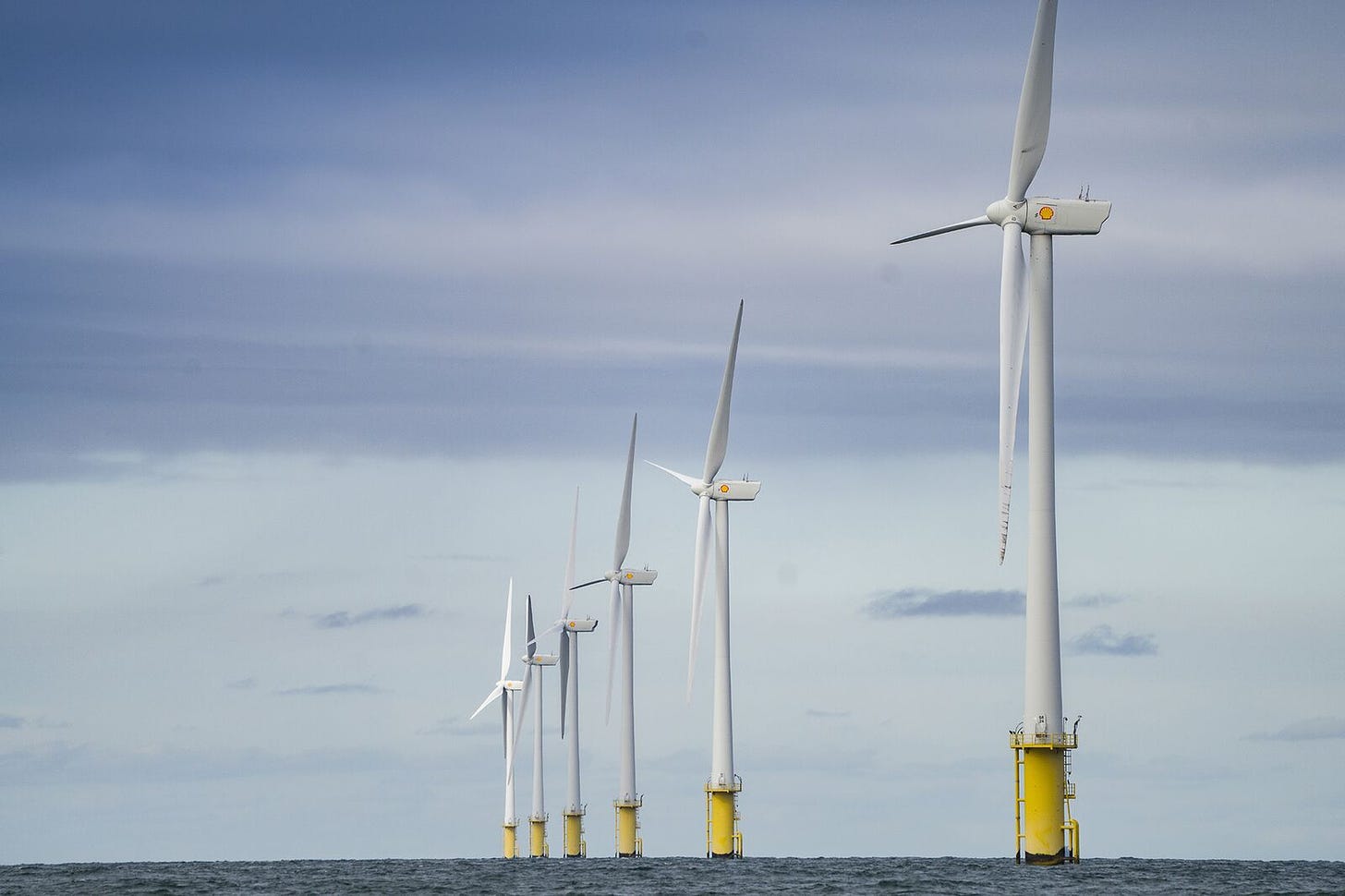 The Egmond aan Zee wind farm off the Dutch coast.&nbsp;