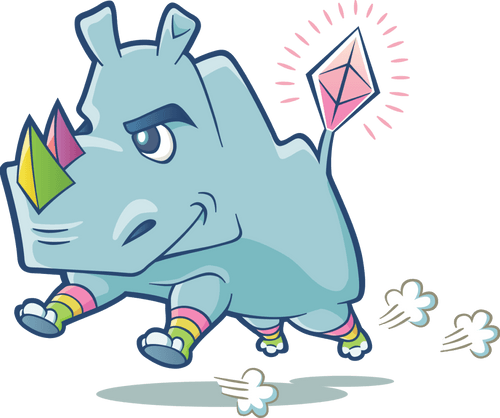 Image of the Rhino mascot for the staking launchpad.