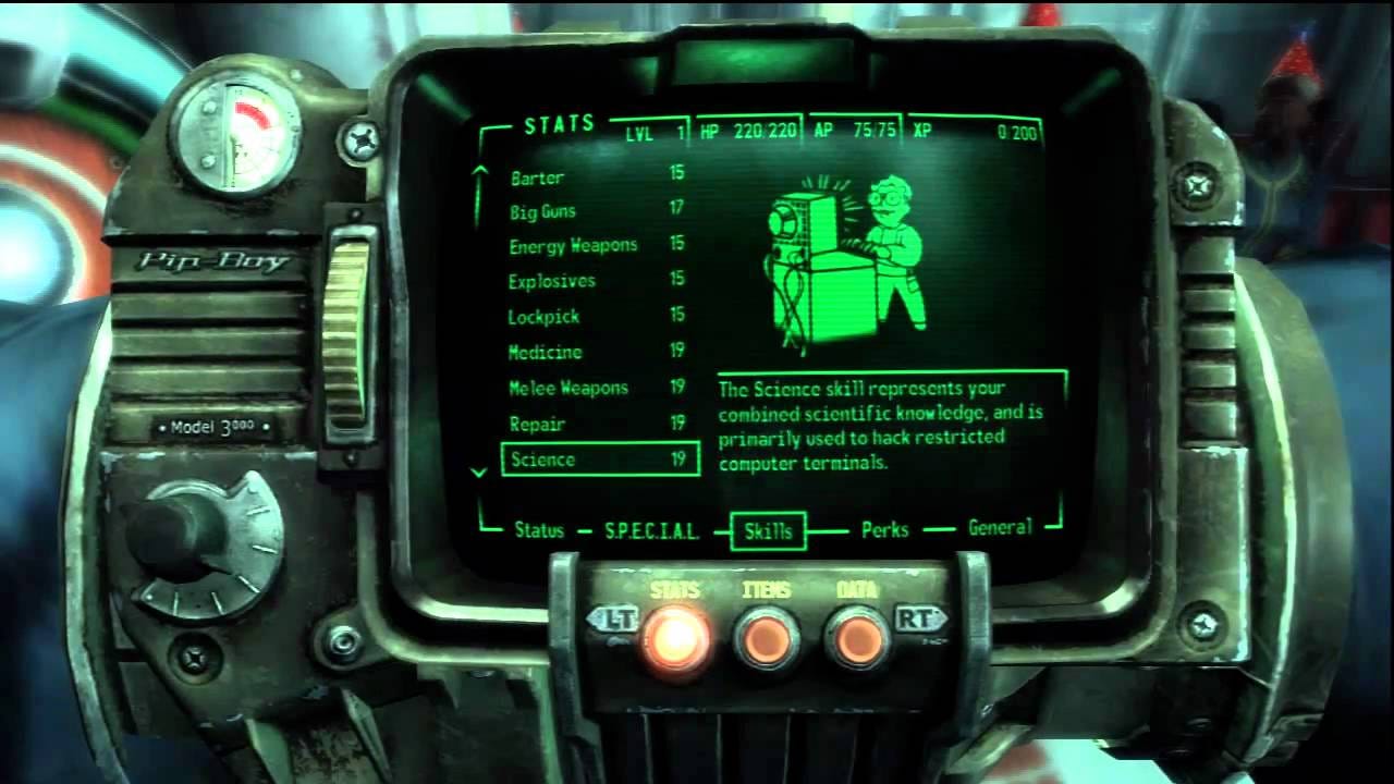 The Pipboy - Fallout 3 Gameplay - YouTube