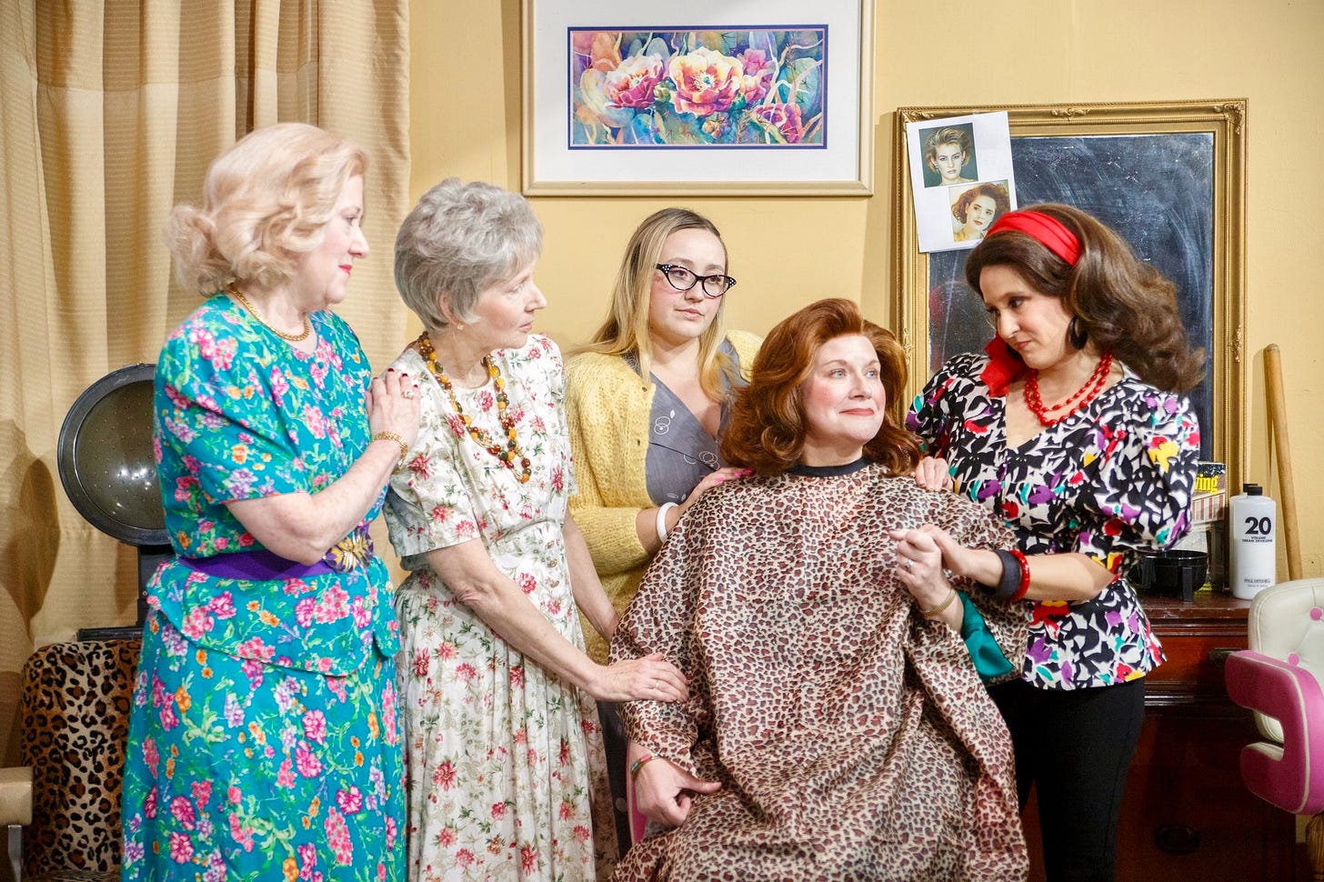 Four women in a beauty parlor