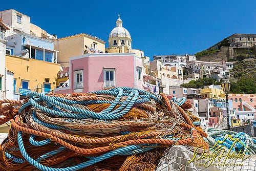 Harbors are a festival of color and texture in every direction.