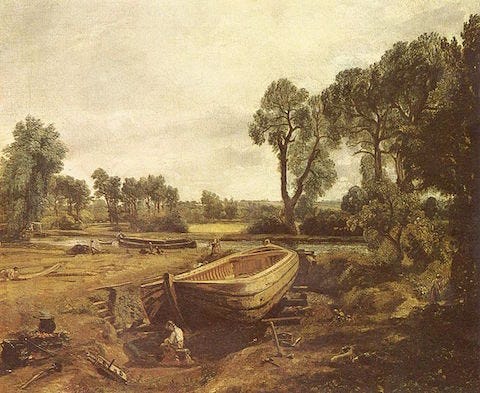 John Constable, Barca in costruzione