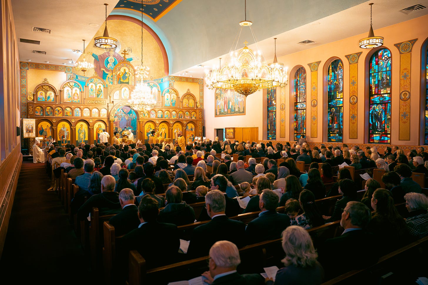 People gather at Holy Resurrection Byzantine Church in Euclid, Ohio, on Nov. 8, 2023, for the episcopal ordination of Bishop Robert Mark Pipta.