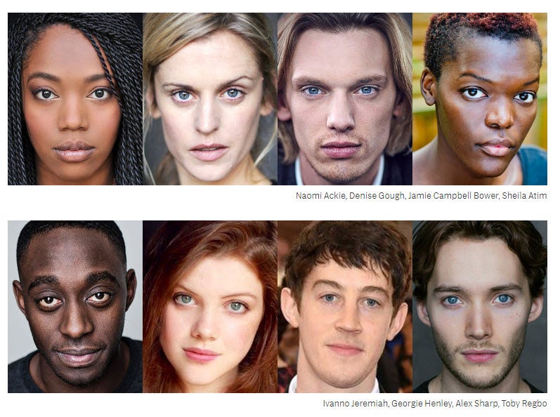 Game of Thrones main cast stars for prequel HBO Naomi Ackie, Jamie Campbell Bower.