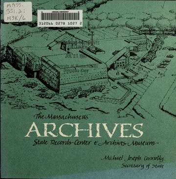 The Massachusetts Archives, State Records Center & Archives Museum ...