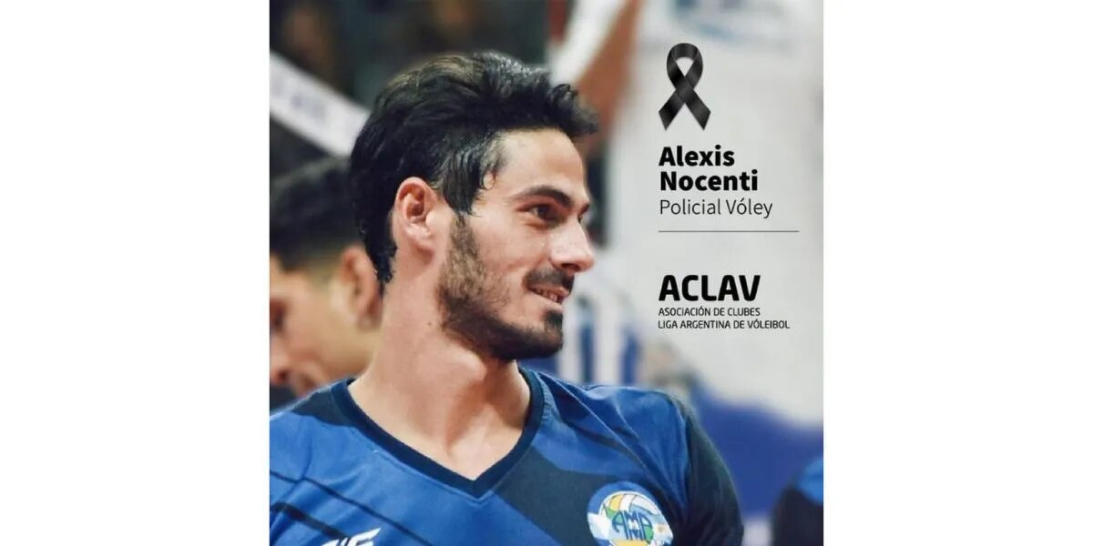 Conmoción: murió Alexis Nocenti, el reconocido voleibolista, a los 33 años