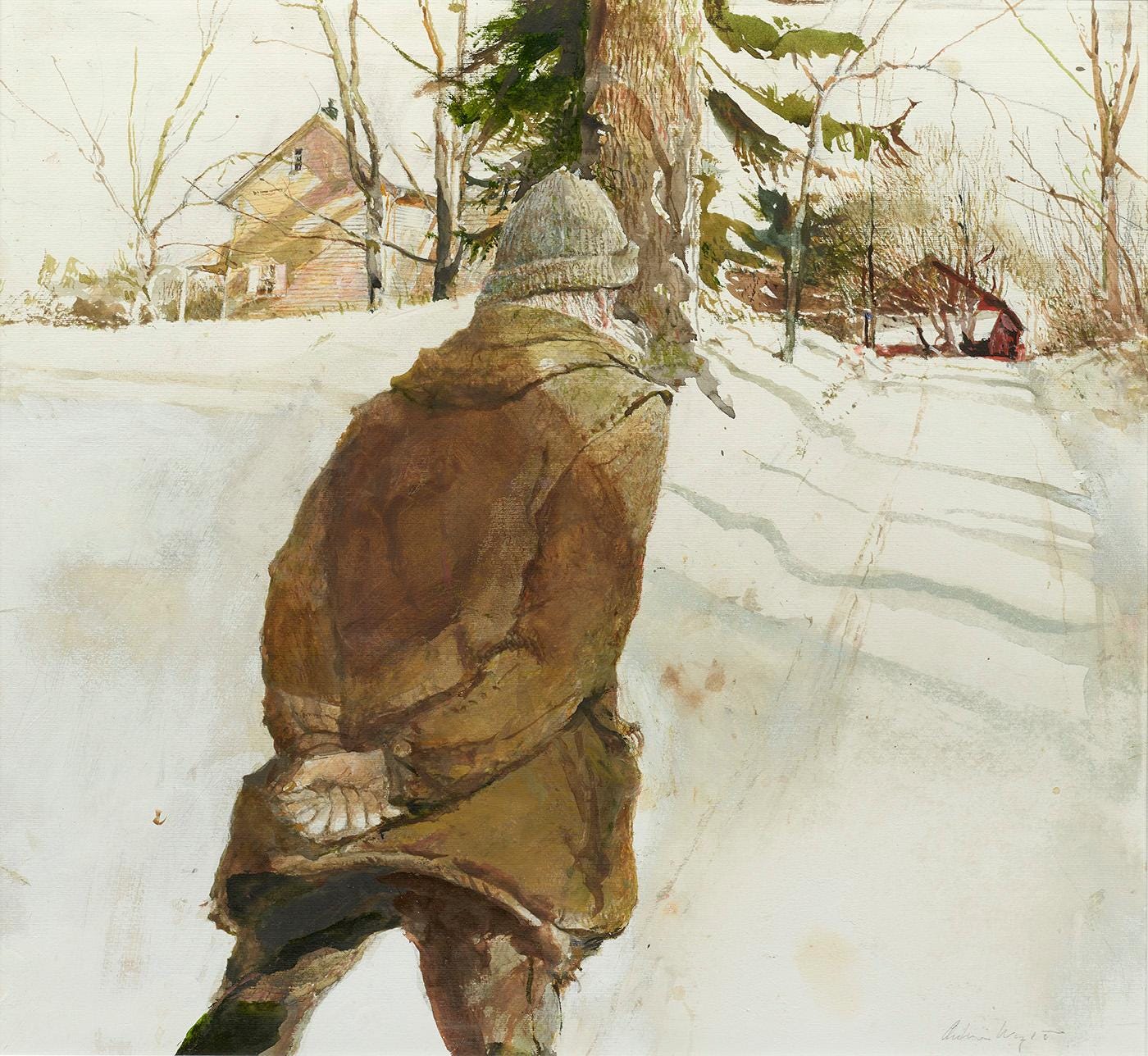 Andrew Wyeth - Dead End, Study for End of the Road For Sale at 1stDibs | andrew  wyeth tree paintings, andrew grant deyoung, andrew wyeth watercolours